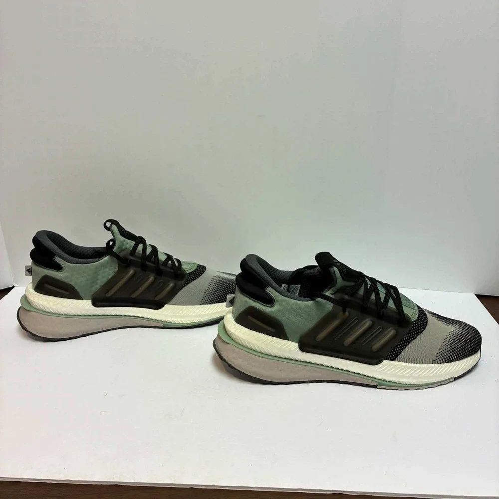Adidas X_PLRBOOST Running Shoes Mens 12 Silver Green ID9435 Sneakers